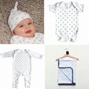 Grey Stars Baby Gift Set
